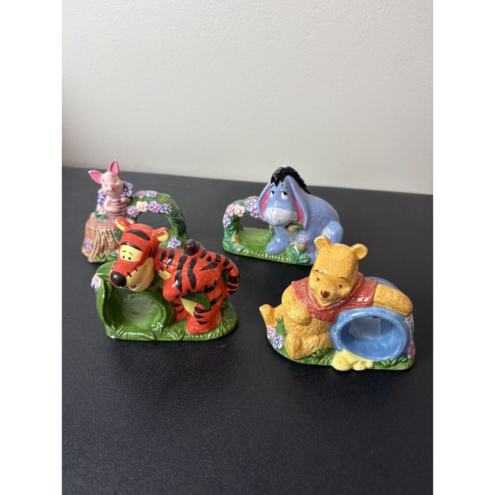 Disney Pooh Bear Napkin Rings Table Decor 4 Table Set Up Napkin Rings